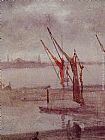 James Abbott McNeill Whistler Chelsea Wharf Grey and Silver painting